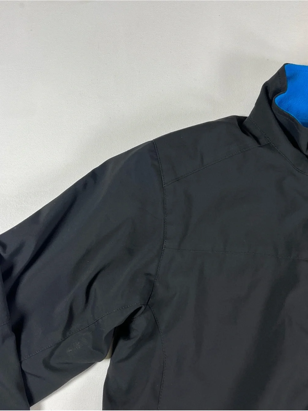 The North Face Jacket Boys 14/16 Black Softshell Fleece Lined Full Zip Polartec
